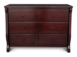 Espresso Cherry (205) 8-Canton / Eclipse 6 Drawer Dresser with Interlocking Drawers