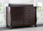 Dark Chocolate (207) 18-Canton / Eclipse 6 Drawer Dresser with Interlocking Drawers