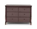 Dark Chocolate (207) 22-Canton / Eclipse 6 Drawer Dresser with Interlocking Drawers