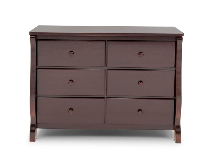 Dark Chocolate (207) 22-Canton / Eclipse 6 Drawer Dresser with Interlocking Drawers