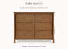 Chestnut (836) 30-Canton / Eclipse 6 Drawer Dresser with Interlocking Drawers
