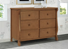 Chestnut (836) 25-Canton / Eclipse 6 Drawer Dresser with Interlocking Drawers