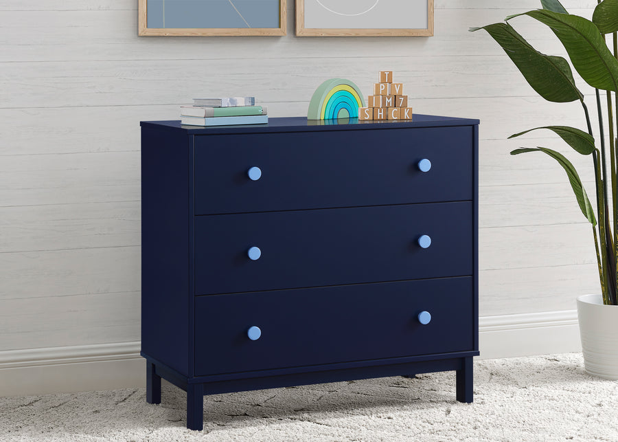 Navy with Light Blue (1476) 1-babyGap Legacy 3 Drawer Dresser with Interlocking Drawers