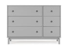 Grey with Dark Grey (1478) 7-babyGap Legacy 6 Drawer Dresser
