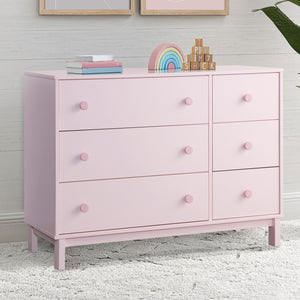 Blush Pink with Dark Pink (1480) 45-babyGap Legacy 6 Drawer Dresser