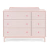 Pink dresser with polka dot accents on a white background 15-babyGap Legacy 6 Drawer Dresser with Interlocking Drawers