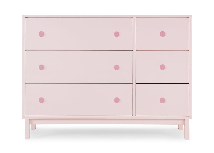 Blush Pink with Dark Pink (1480) 14-babyGap Legacy 6 Drawer Dresser