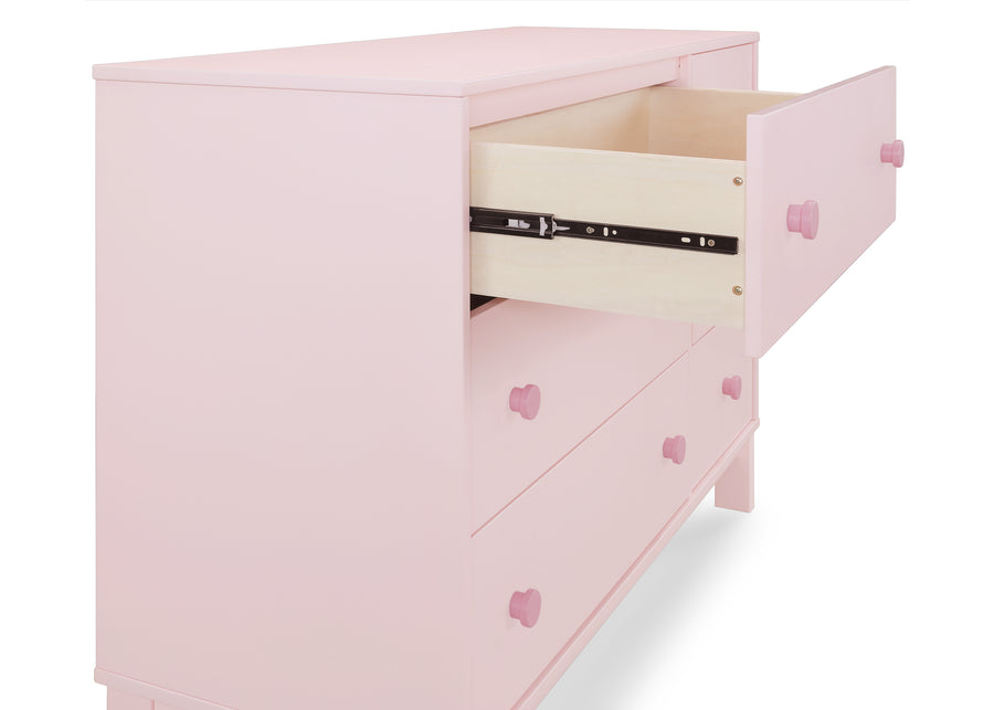 Blush Pink with Dark Pink (1480) 16-babyGap Legacy 6 Drawer Dresser