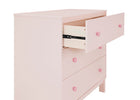Pink dresser with open drawer on a white background 18-babyGap Legacy 3 Drawer Dresser with Interlocking Drawers