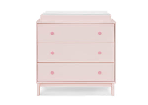 Blush Pink with Dark Pink (1480) 10-babyGap Legacy 3 Drawer Dresser with Interlocking Drawers