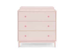 Blush Pink with Dark Pink (1480) 16-babyGap Legacy 3 Drawer Dresser with Interlocking Drawers