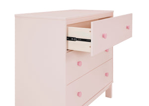 Blush Pink with Dark Pink (1480) 11-babyGap Legacy 3 Drawer Dresser with Interlocking Drawers