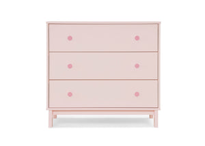 Blush Pink with Dark Pink (1480) 12-babyGap Legacy 3 Drawer Dresser with Interlocking Drawers