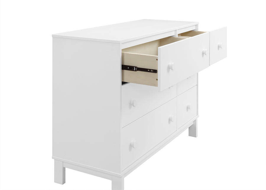 Bianca White (130) 4-babyGap Legacy 6 Drawer Dresser with Interlocking Drawers