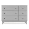 Gray dresser with multiple drawers on a white background 25-babyGap Legacy 6 Drawer Dresser with Interlocking Drawers
