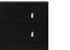 Ebony with Natural (1482) 11-babyGap Legacy 3 Drawer Dresser with Leather Pulls