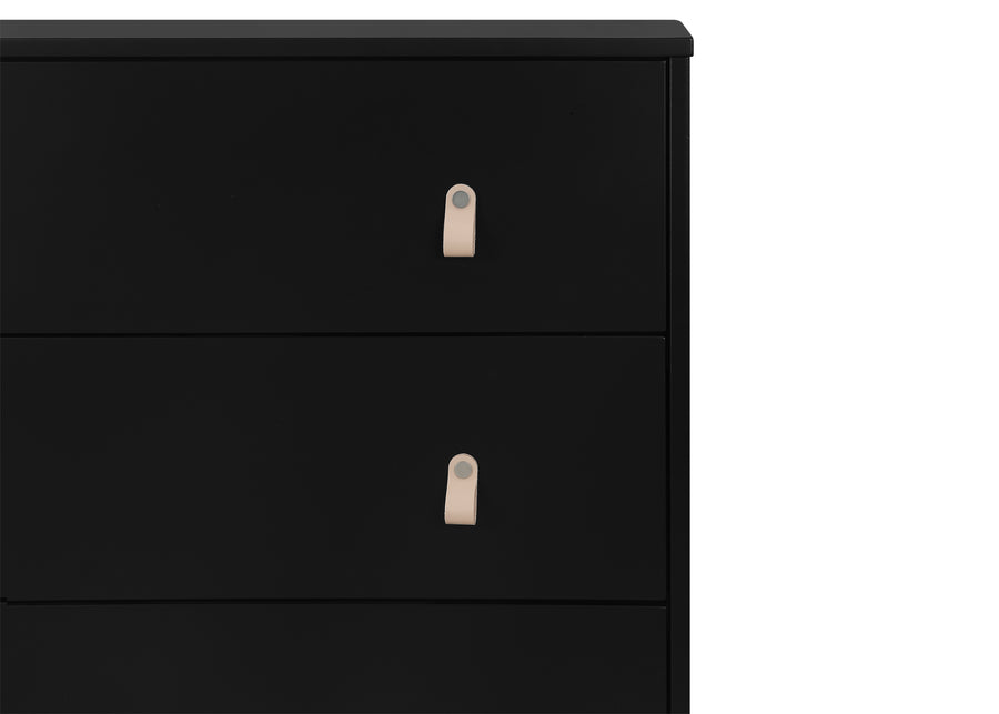 Ebony with Natural (1482) 11-babyGap Legacy 3 Drawer Dresser with Leather Pulls