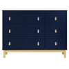 DCB: Navy with Natural (1481) 9-babyGap Legacy 6 Drawer Dresser with Leather Pulls and Interlocking Drawers