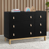 Ebony with Natural (1482) 16-babyGap Legacy 6 Drawer Dresser with Leather Pulls and Interlocking Drawers