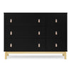 DCB: Ebony with Natural (1482) 25-babyGap Legacy 6 Drawer Dresser with Leather Pulls and Interlocking Drawers