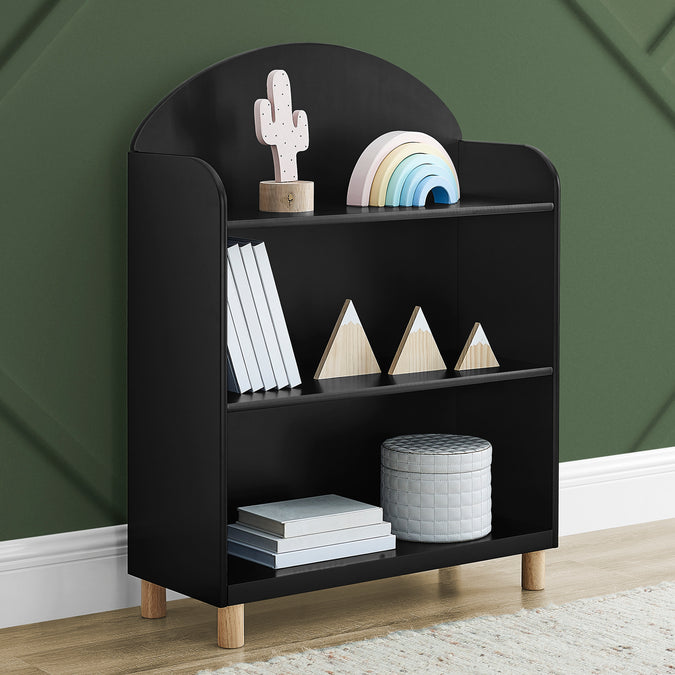 W182180 1482 Reese Bookcase Ebony wNatural Lifestyle 101 15-Reese Bookcase