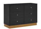 Midnight Grey with Acorn (1510) 3-James 6 Drawer Dresser with Interlocking Drawers