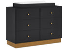 Midnight Grey with Acorn (1510) 4-James 6 Drawer Dresser with Interlocking Drawers