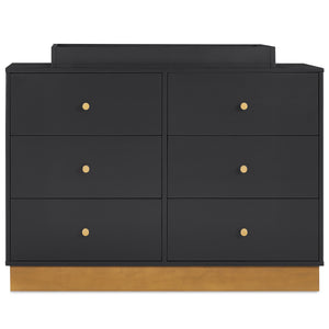 DCB:Midnight Grey with Acorn (1510) 15-James 6 Drawer Dresser with Changing Top and Interlocking Drawers
