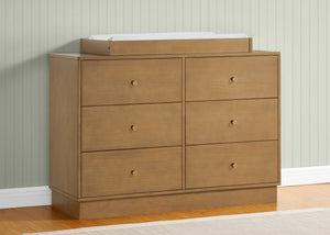 Acorn (755) 2-James 6 Drawer Dresser with Interlocking Drawers