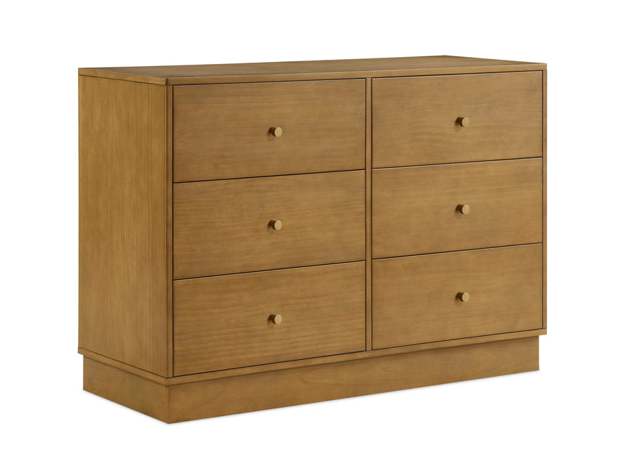 Acorn (755) 3-James 6 Drawer Dresser with Interlocking Drawers