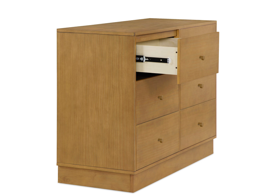 Acorn (755) 5-James 6 Drawer Dresser with Interlocking Drawers