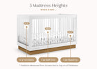 Bianca White with Acorn (1509) 5-James Acrylic 4-in-1 Convertible Crib