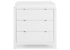 Bianca White (130) 7-Cassie 3 Drawer Dresser with Changing Top
