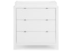 Bianca White (130) 2-Cassie 3 Drawer Dresser with Changing Top