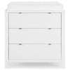 DCB: Bianca White (130) 15-Cassie 3 Drawer Dresser with Changing Top