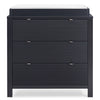 DCB:Midnight Grey (1360) 7-Cassie 3 Drawer Dresser with Changing Top