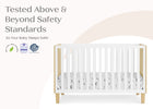 Natural with Bianca White (1512) 35-Sonny 4-in-1 Convertible Crib