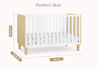 Natural with Bianca White (1512) 34-Sonny 4-in-1 Convertible Crib