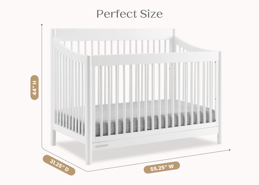 Bianca White (130) 7-Brooks 6-in-1 Convertible Crib