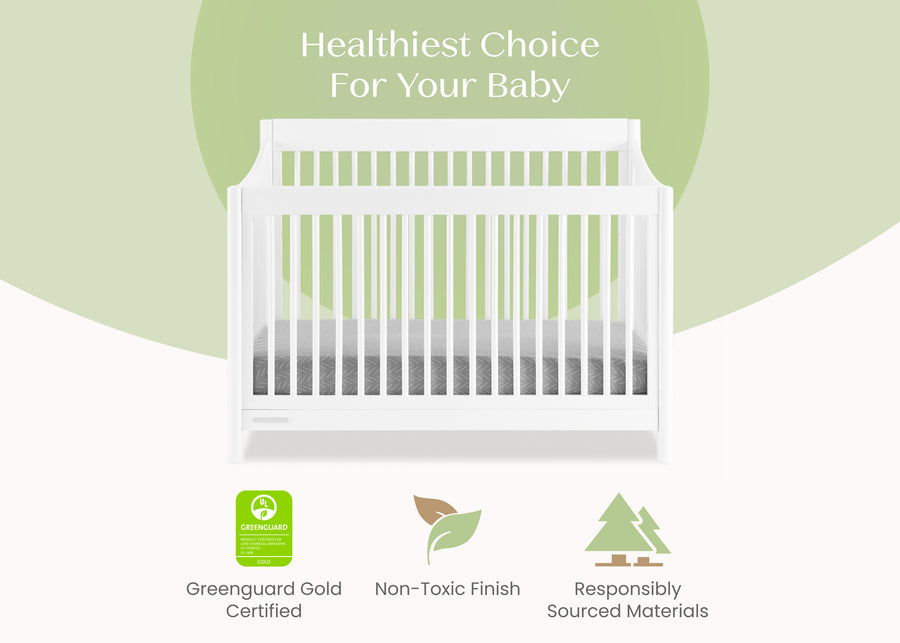 Bianca White (130) 4-Brooks 6-in-1 Convertible Crib