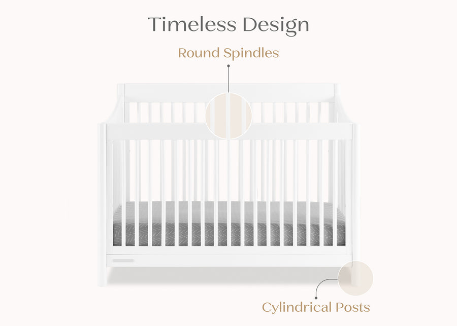 Bianca White (130) 6-Brooks 6-in-1 Convertible Crib