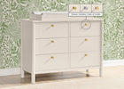Soft Beige (1560) 31-Brooks 6 Drawer Dresser with Interlocking Drawers