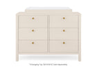 Soft Beige (1560) 42-Brooks 6 Drawer Dresser with Interlocking Drawers