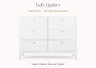 Bianca White (130) 22-Brooks 6 Drawer Dresser with Interlocking Drawers