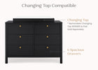 Midnight Grey (1360) 3-Brooks 6 Drawer Dresser with Interlocking Drawers
