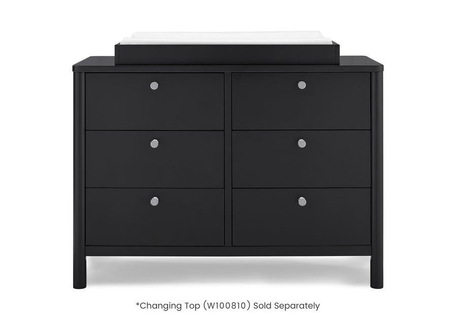 Midnight Grey (1360) 10-Brooks 6 Drawer Dresser with Interlocking Drawers
