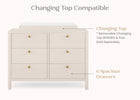Soft Beige (1560) 32-Brooks 6 Drawer Dresser with Interlocking Drawers