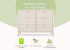 Soft Beige (1560) 33-Brooks 6 Drawer Dresser with Interlocking Drawers
