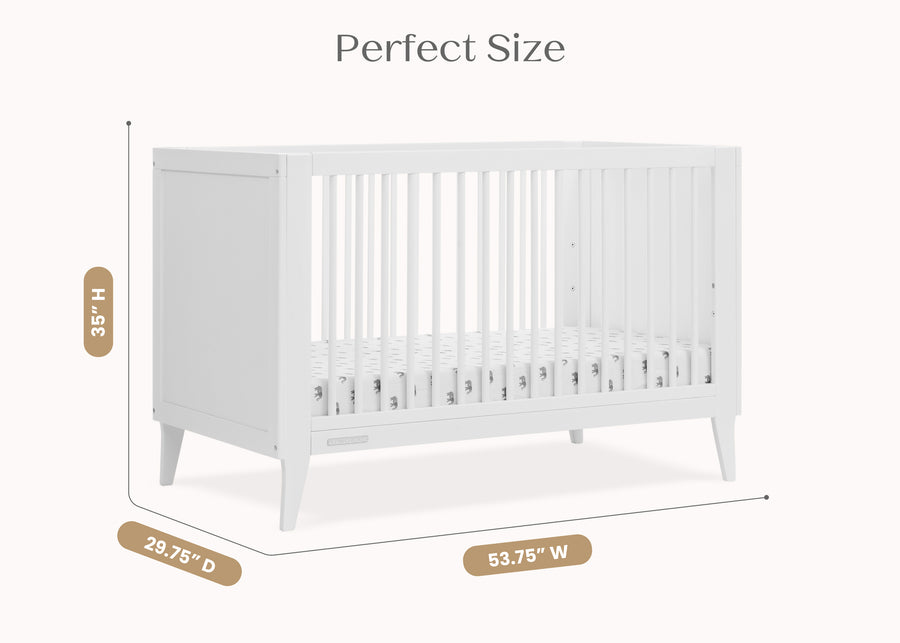 Bianca White (130) 7-Ollie 4-in-1 Convertible Crib