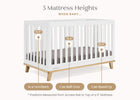 Bianca White with Natural (123) 22-Frankie 4-in-1 Convertible Crib